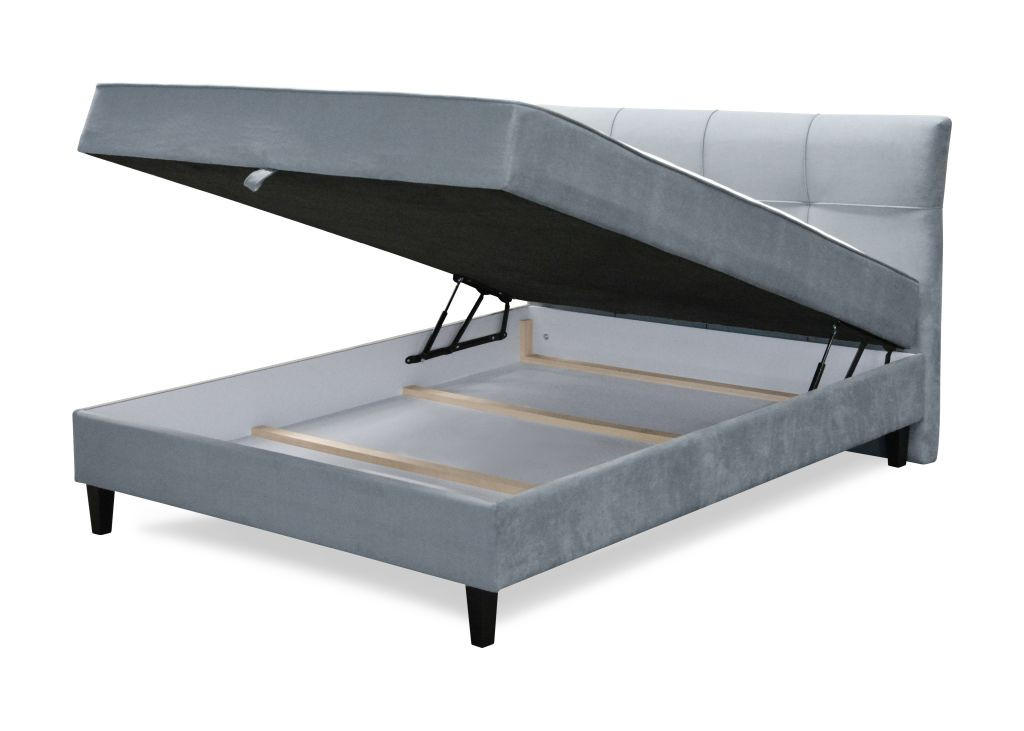 BOX KREVET siva - siva/crna, Moderno, drvni materijal/drvo - Ti'me