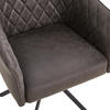 ARMLEHNSTUHL  in Eisen Mikrofaser  - Schwarz/Grau, MODERN, Holz/Textil (60/91/56cm) - Livetastic