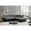 ECKSOFA in Mikrofaser Schwarz, Dunkelgrau  262/216 cm  - Chromfarben/Dunkelgrau, Design, Textil/Metall (262/216cm) - Livetastic
