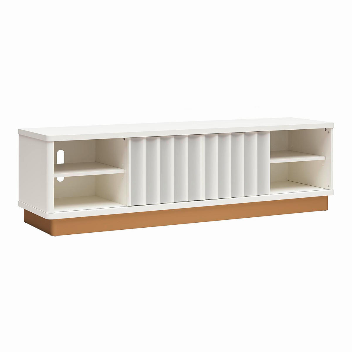 LOWBOARD Rene   in 151/44/40 cm  - Goldfarben/Weiß, Design, Holzwerkstoff (151/44/40cm) - MID.YOU