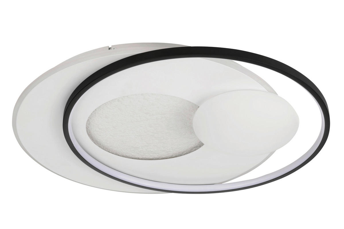 LED-DECKENLEUCHTE 34 W    58/50/10,5 cm  - Weiss/Schwarz, Basics, Kunststoff/Metall (58/50/10,5cm) - Novel