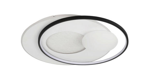 LED-DECKENLEUCHTE 58/50/10,5 cm   - Schwarz/Weiß, Basics, Kunststoff/Metall (58/50/10,5cm) - Novel