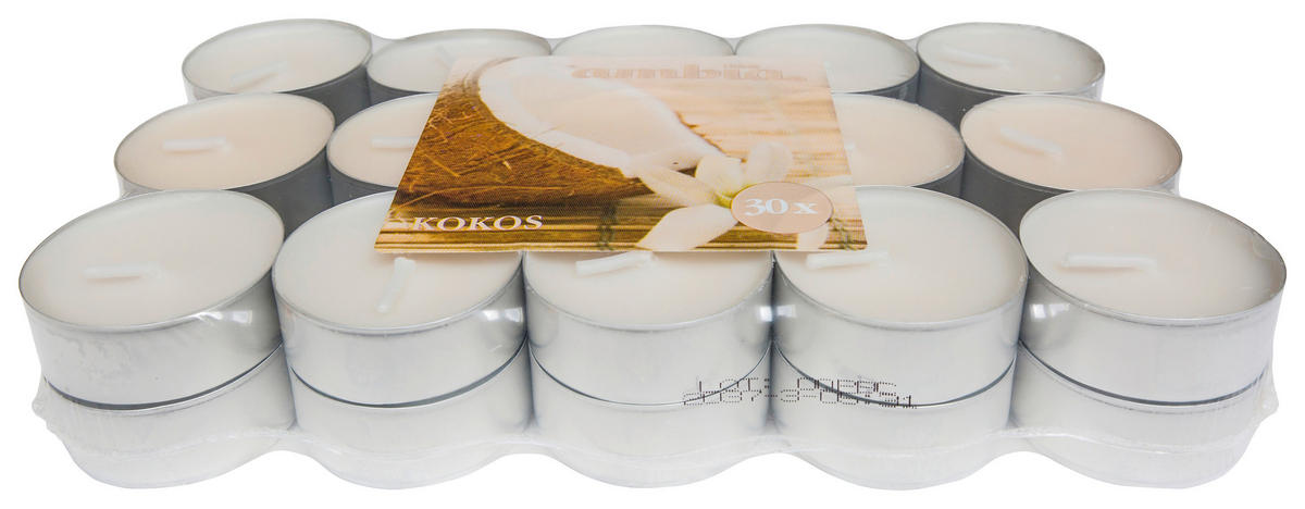 Set De Lumânări Pastilă 30 bucăți  - alb, Basics - Ambia Home