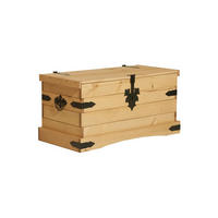 TRUHE in Holz 92/50/46 cm  - Honig, Natur, Holz (92/50/46cm) - Livetastic