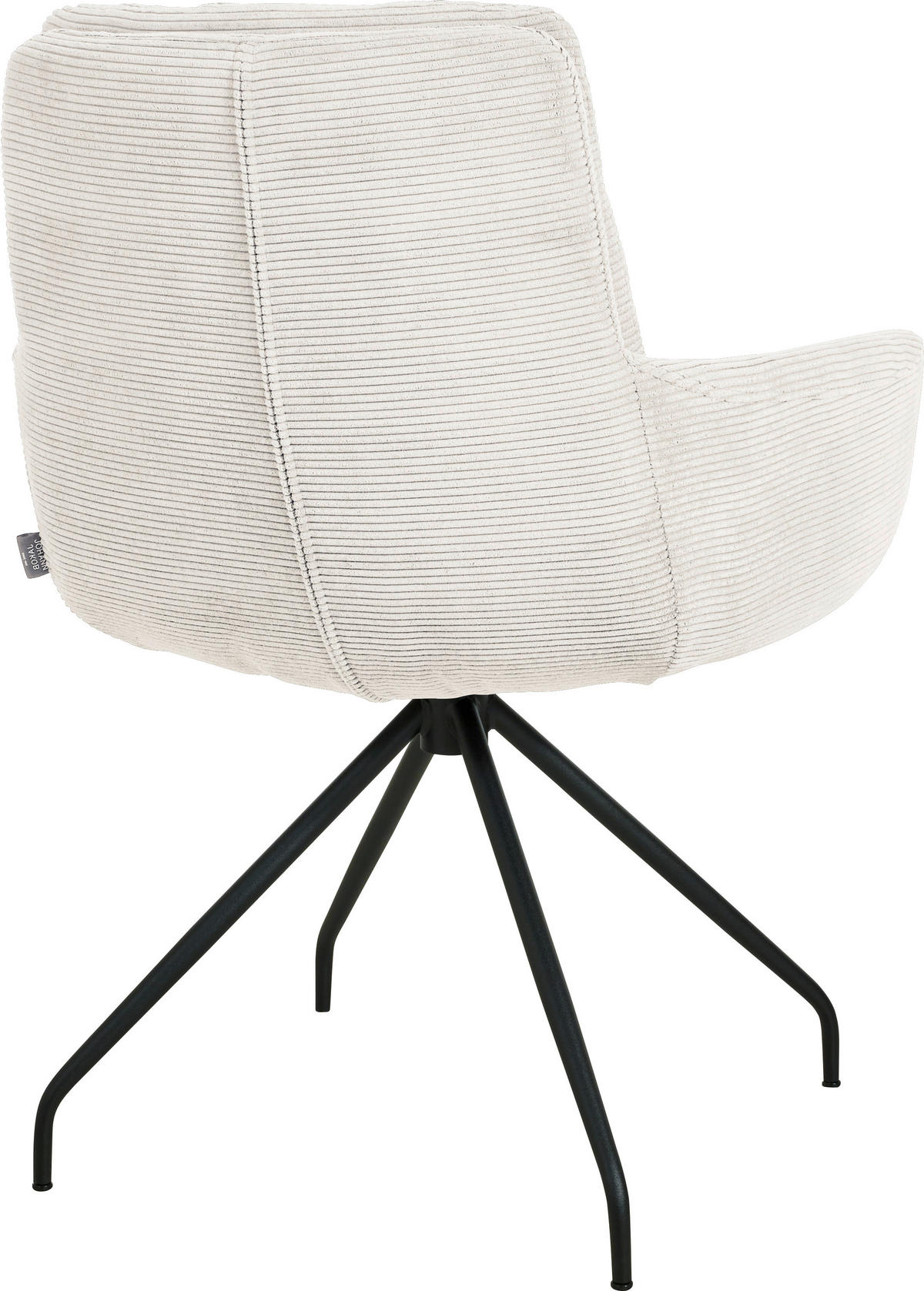 ARMLEHNSTUHL  in Cord  - Weiss/Schwarz, Design, Textil/Metall (63/90/69cm) - Johann Jakob