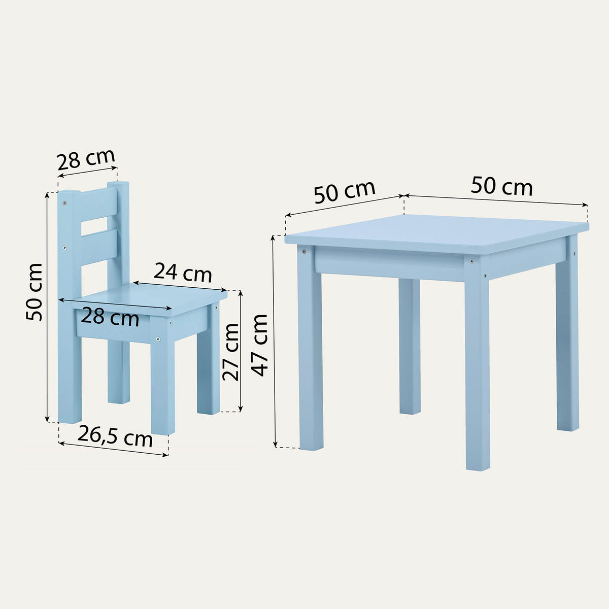 KINDERSITZGRUPPE  - Pastellblau, MODERN, Holz - MID.YOU