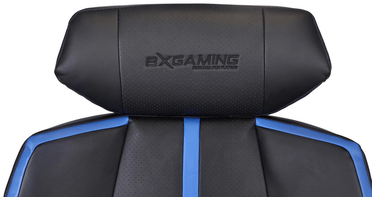 GAMINGSTUHL Blau, Schwarz Metall, Kunststoff, Textil   - Blau/Schwarz, Design, Kunststoff/Textil (69/117-125/60cm) - BX Gaming