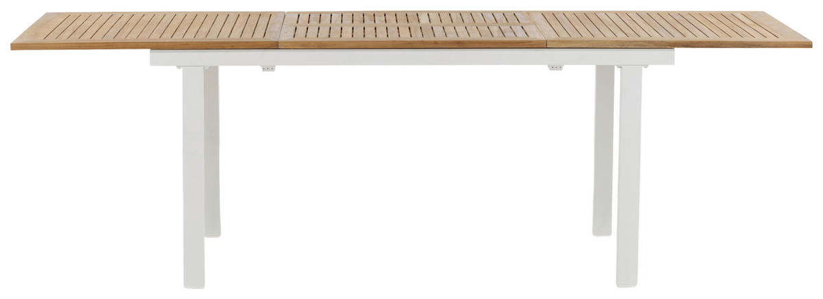 GARTENTISCH Metall Weiß rechteckig  - Weiß, KONVENTIONELL, Holz/Metall (160/90/75cm) - Gardenson