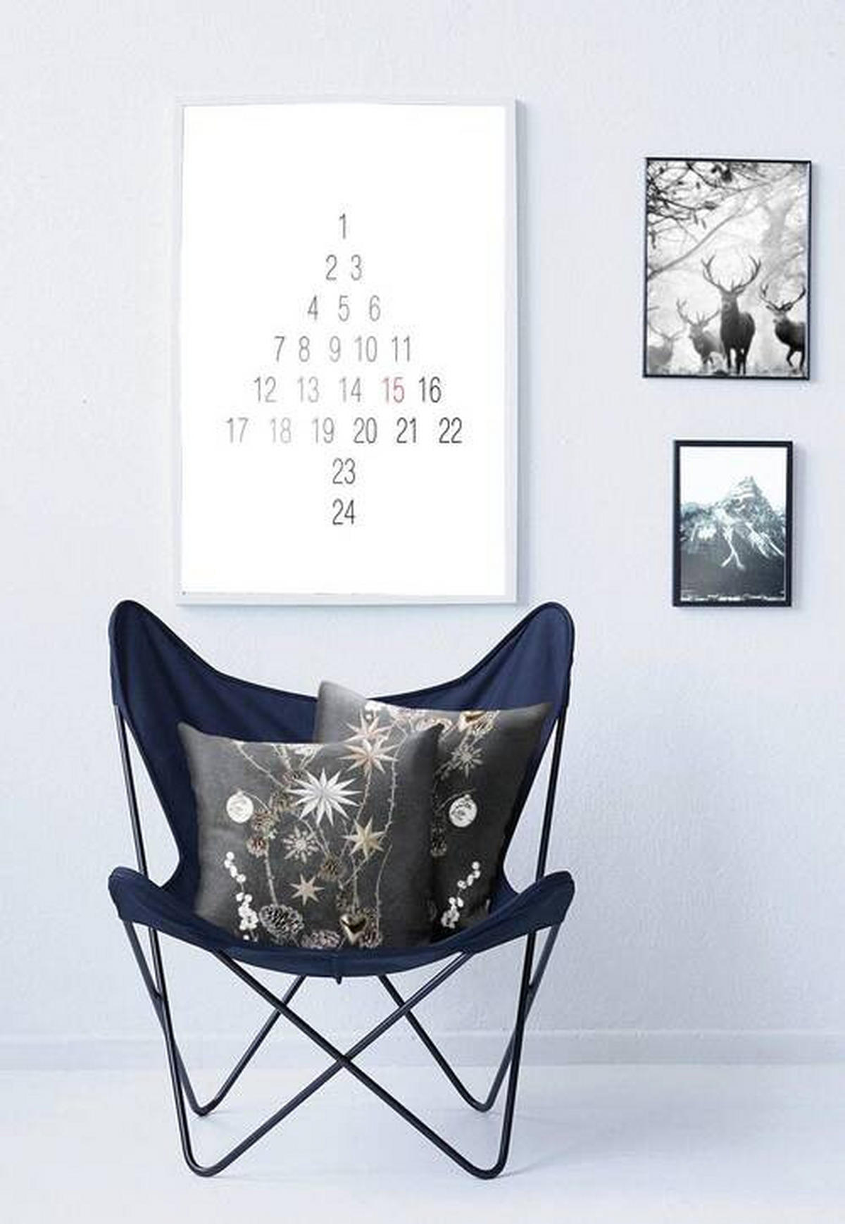KISSENHÜLLE Winterwelt 46/46 cm  - Grau, Basics, Textil (46/46cm) - X-Mas