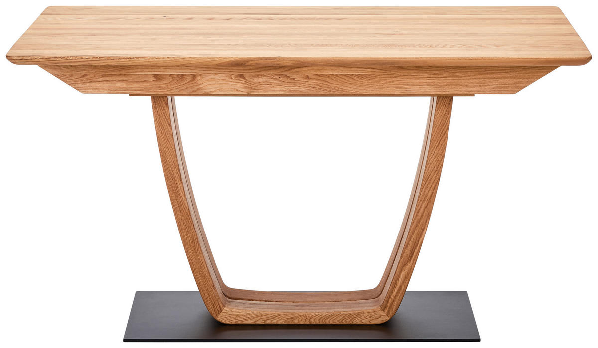 ESSTISCH Eiche vollmassiv rechteckig Wildeiche  - Wildeiche/Schwarz, KONVENTIONELL, Holz/Metall (140-190/90/75cm) - Venda