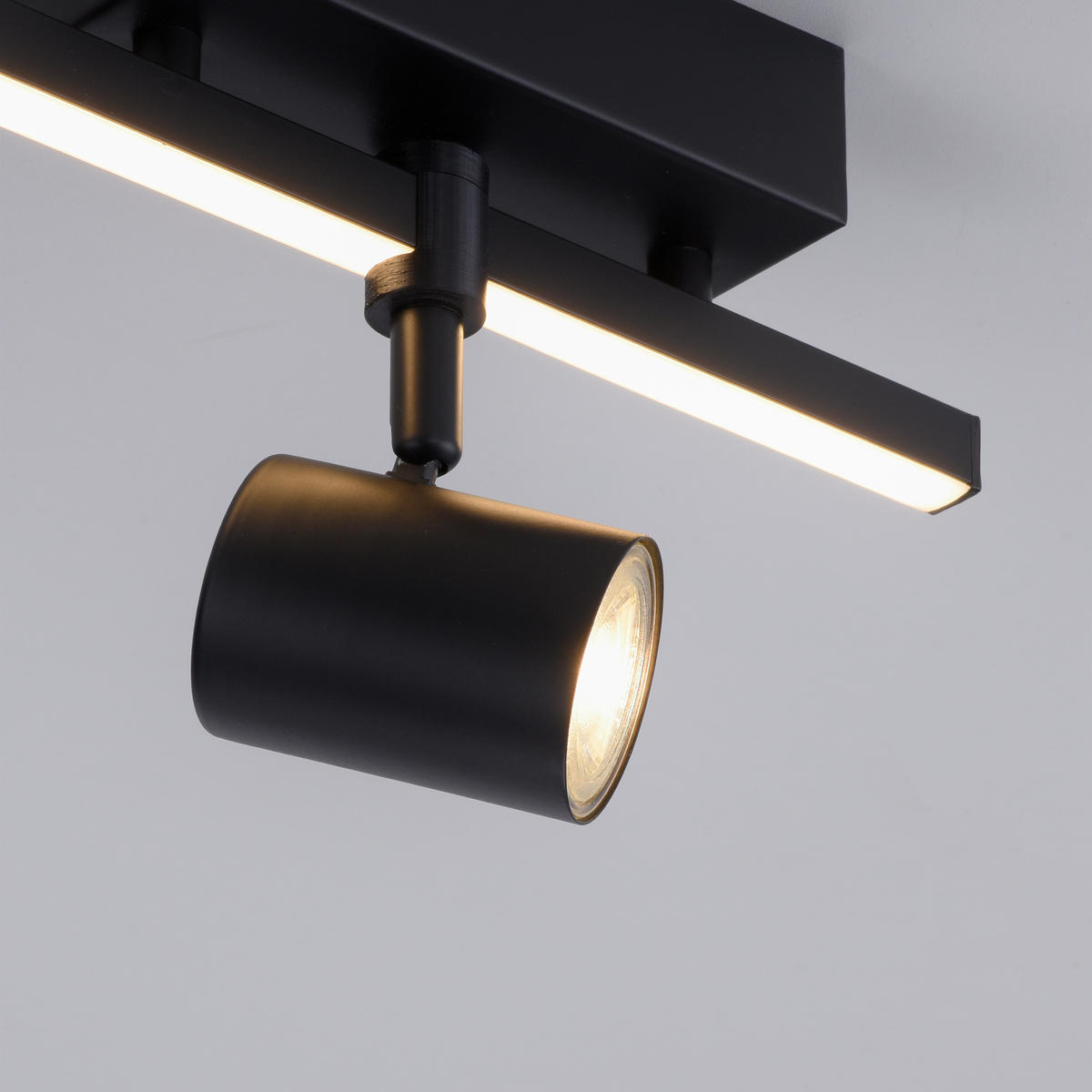 LED-STRAHLER BARIK   - Schwarz, Design, Metall (25,5cm) - Paul Neuhaus