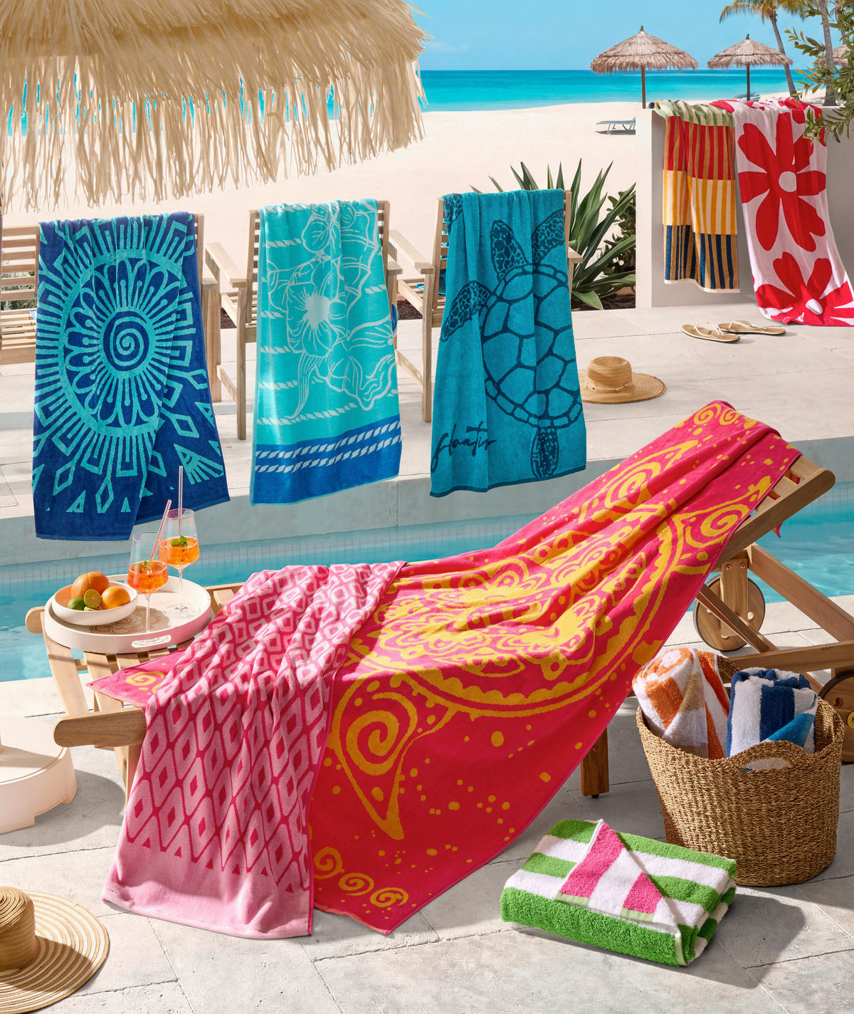 STRANDTUCH Multicolor 90/180 cm  - Multicolor, KONVENTIONELL, Textil (90/180cm) - Esposa