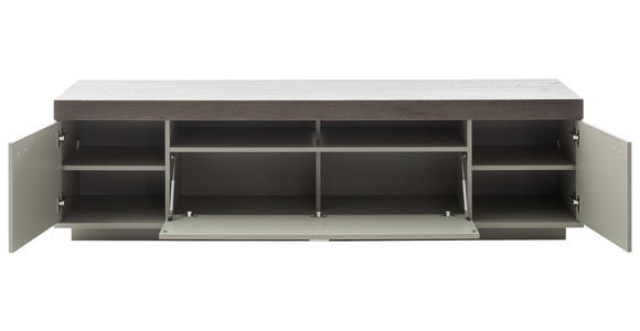 TV-ELEMENT Grau, Eichefarben  210/58/50 cm  - Eichefarben/Grau, Design, Holzwerkstoff/Metall (210/58/50cm) - Novel