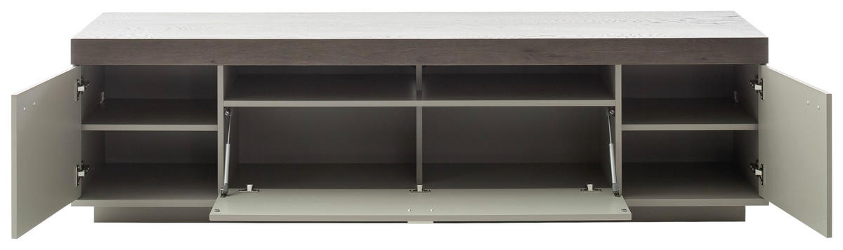 TV-ELEMENT Grau, Eichefarben  210/58/50 cm  - Eichefarben/Grau, Design, Holzwerkstoff/Metall (210/58/50cm) - Novel