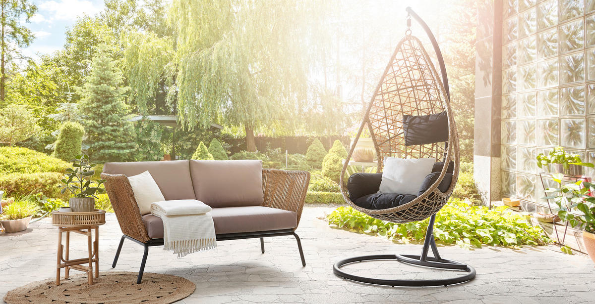 LOUNGESOFA 151/80,5/75 cm Aluminium  - Beige/Anthrazit, Design, Kunststoff/Textil (151/80,5/75cm) - Ambia Garden