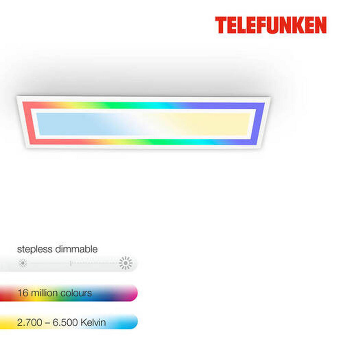 LED PANEL  - bijela, Trend, metal/plastika (100/25/6,3cm)