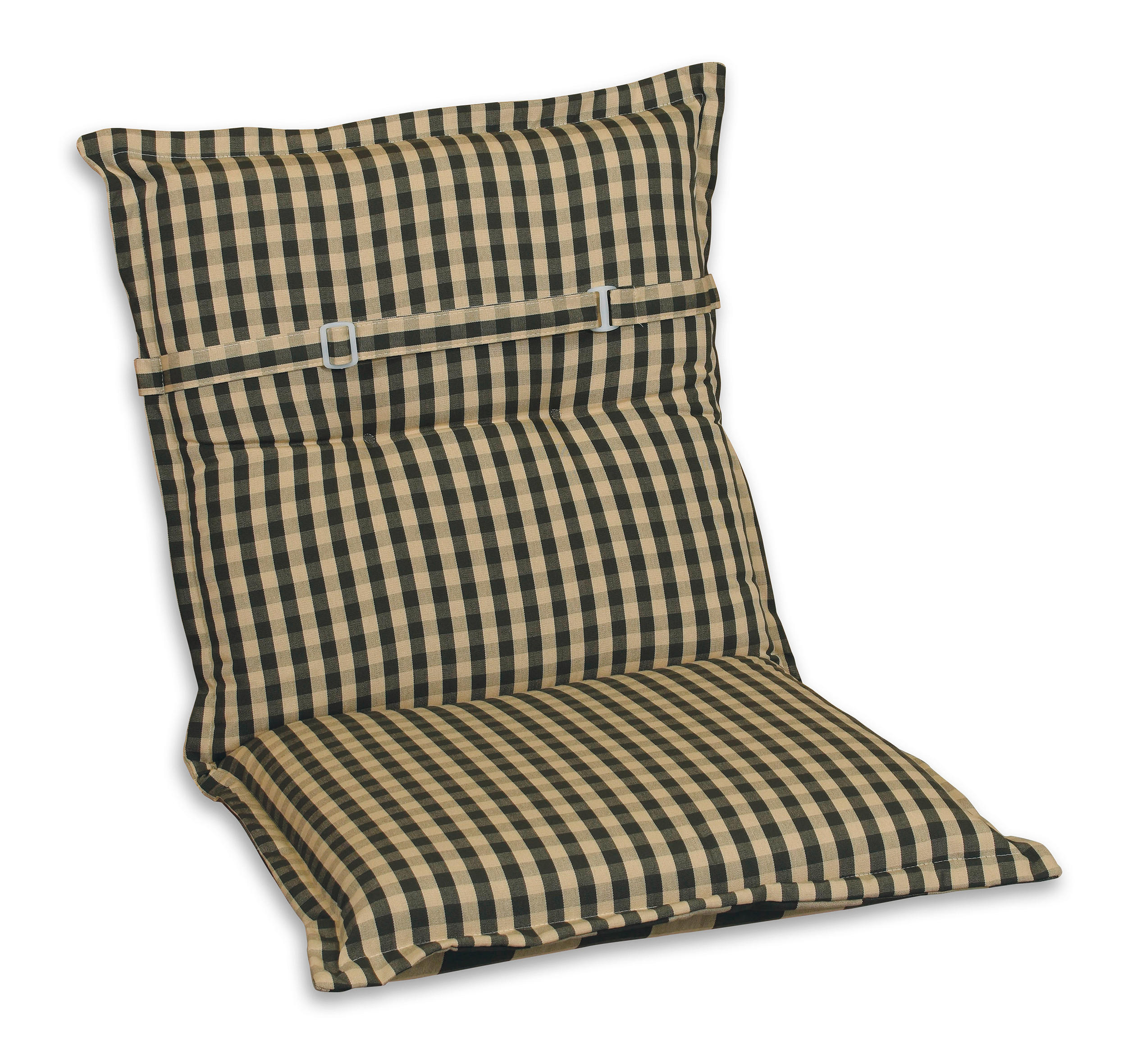 SESSELAUFLAGE Karo  - Beige/Grau, Basics, Textil (50/9/100cm)