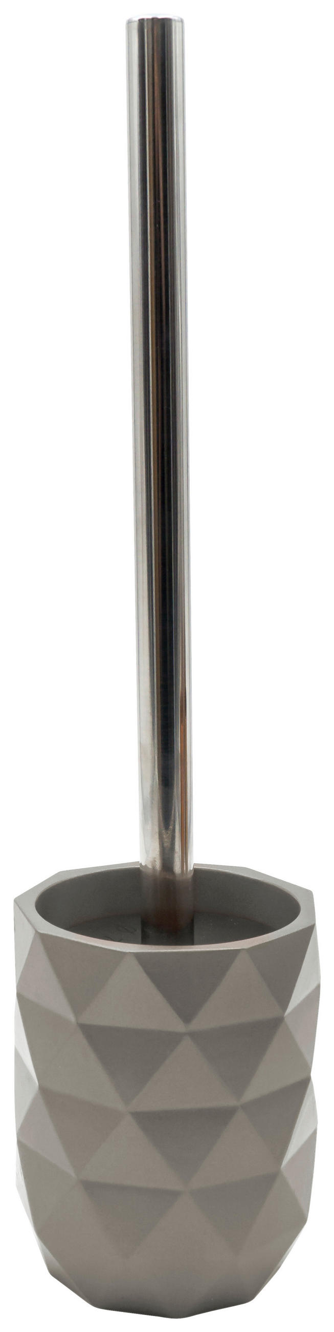 WC-BÜRSTENGARNITUR in Kunststoff  Kunststoff   - Chromfarben/Grau, Basics, Kunststoff (9/36/9cm) - Sadena