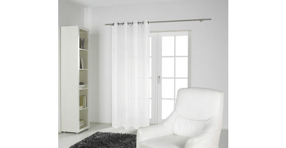 ÖSENVORHANG transparent  - Weiß, Basics, Textil (140/245cm) - Boxxx