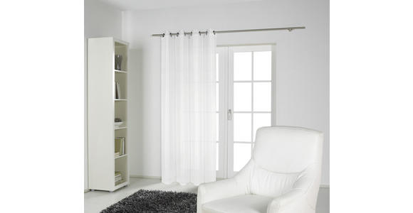 ÖSENVORHANG transparent - Weiß, Basics, Textil (140/245cm) - Boxxx