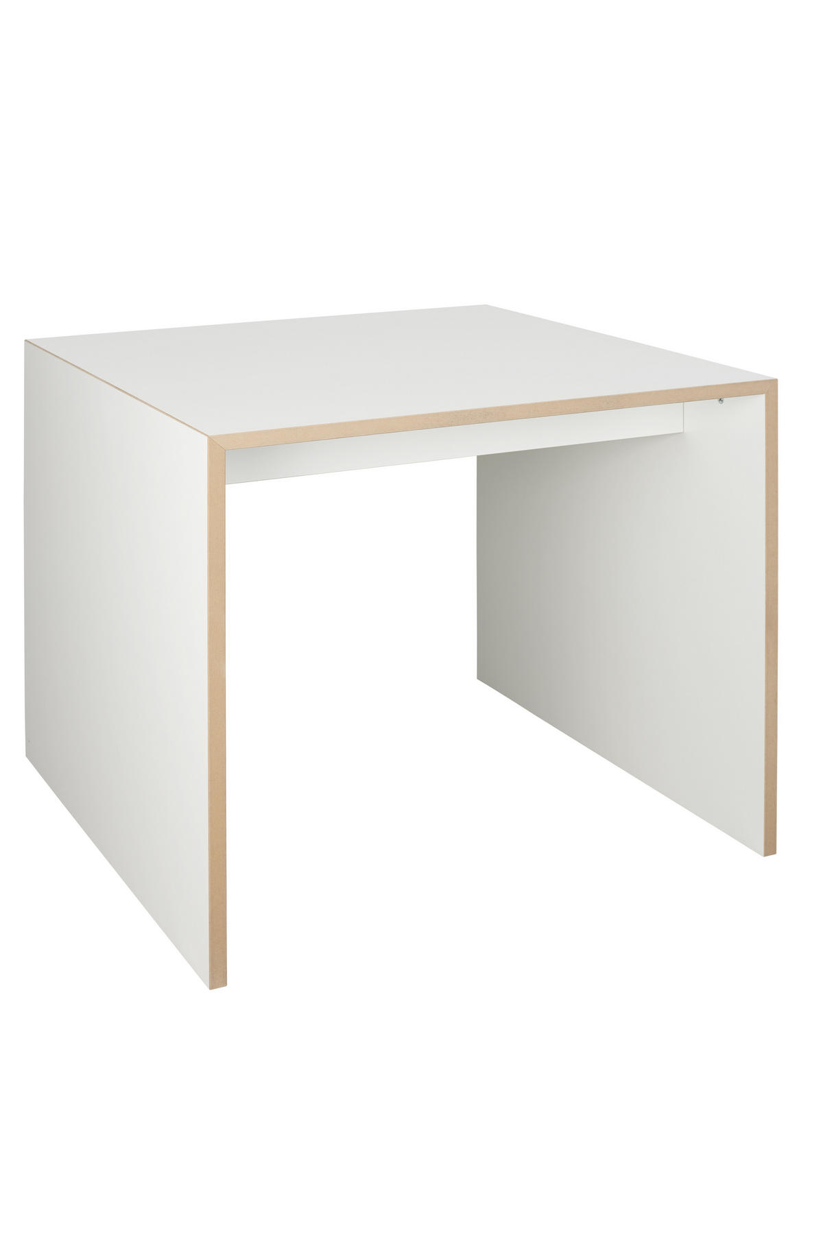 SCHREIBTISCH 80/80/74 cm  in Weiß, Buchefarben  - Buchefarben/Weiß, MODERN, Holzwerkstoff (80/80/74cm) - Tojo