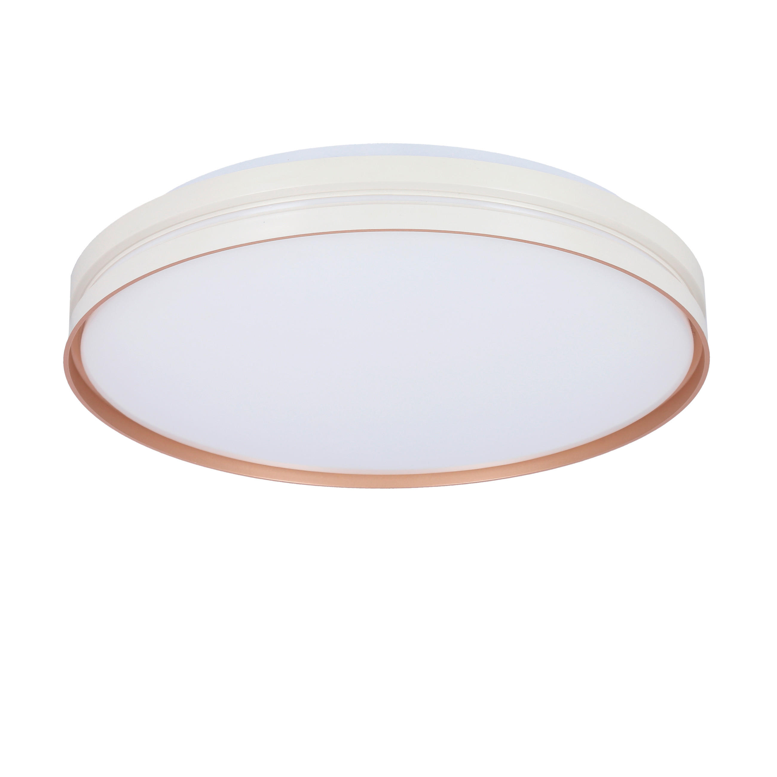 LED-TAKLAMPA Montana 40/40/7 cm  - vit/guldfärgad, Klassisk, metall/plast (40/40/7cm)