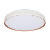 LED-TAKLAMPA Montana 40/40/7 cm  - vit/guldfärgad, Klassisk, metall/plast (40/40/7cm)