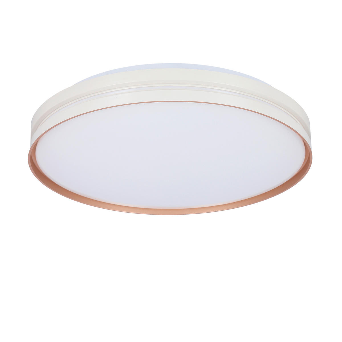 LED-TAKLAMPA Montana 40/40/7 cm  - vit/guldfärgad, Klassisk, metall/plast (40/40/7cm)