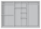 SCHWEBETÜRENSCHRANK 3-türig Weiß  - Alufarben/Weiß, KONVENTIONELL, Holzwerkstoff/Metall (300/216/68cm) - Hom`in