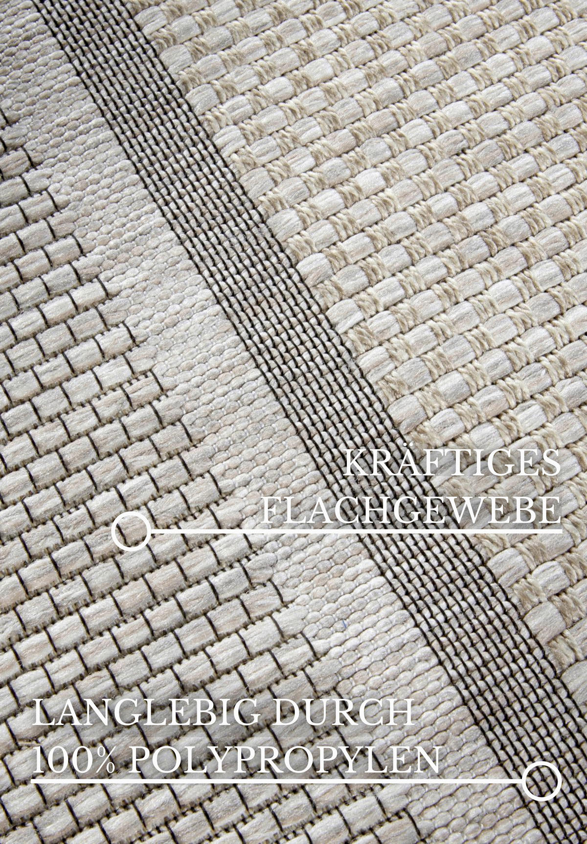 OUTDOORTEPPICH 115/170 cm Kollektion 1836 Hellbraun  - Hellbraun, Basics, Kunststoff (115/170cm) - Villeroy & Boch