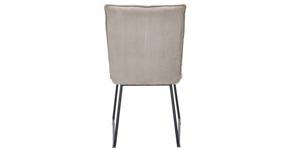 STUHL - Ecru/Schwarz, Design, Textil/Metall (47/87/62cm) - Johann Jakob