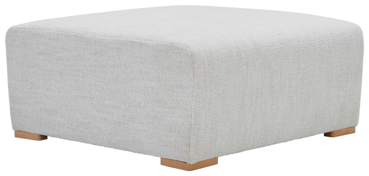 HOCKER in Textil Beige  - Beige/Buchefarben, Konventionell, Holz/Textil (101/44/92cm) - Livetastic