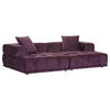 SOFAELEMENT Samt Brombeere  - Brombeere/Schwarz, KONVENTIONELL, Kunststoff/Textil (125/66/155cm) - Ambia Home