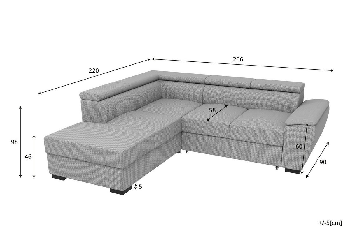 ECKSOFA Braun Flachgewebe  - Schwarz/Braun, KONVENTIONELL, Kunststoff/Textil (220/266cm) - Carryhome