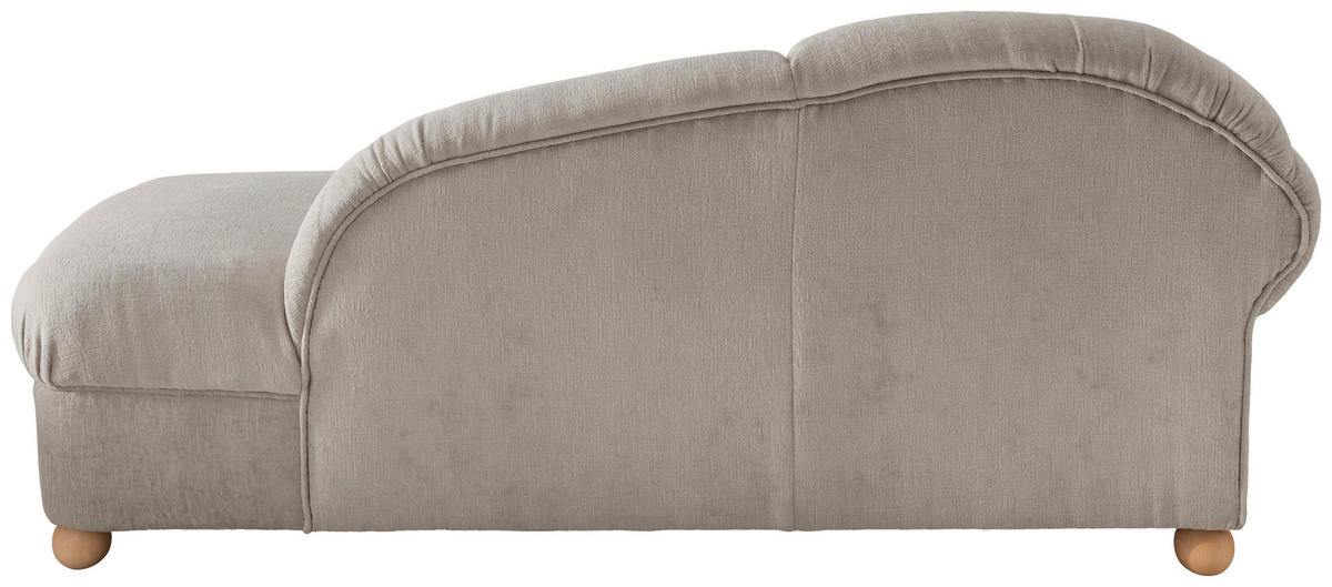 OTTOMANE Torello Mikrofaser Taupe  - Taupe/Wildeiche, KONVENTIONELL, Holz/Textil (86/84/190cm) - Livetastic