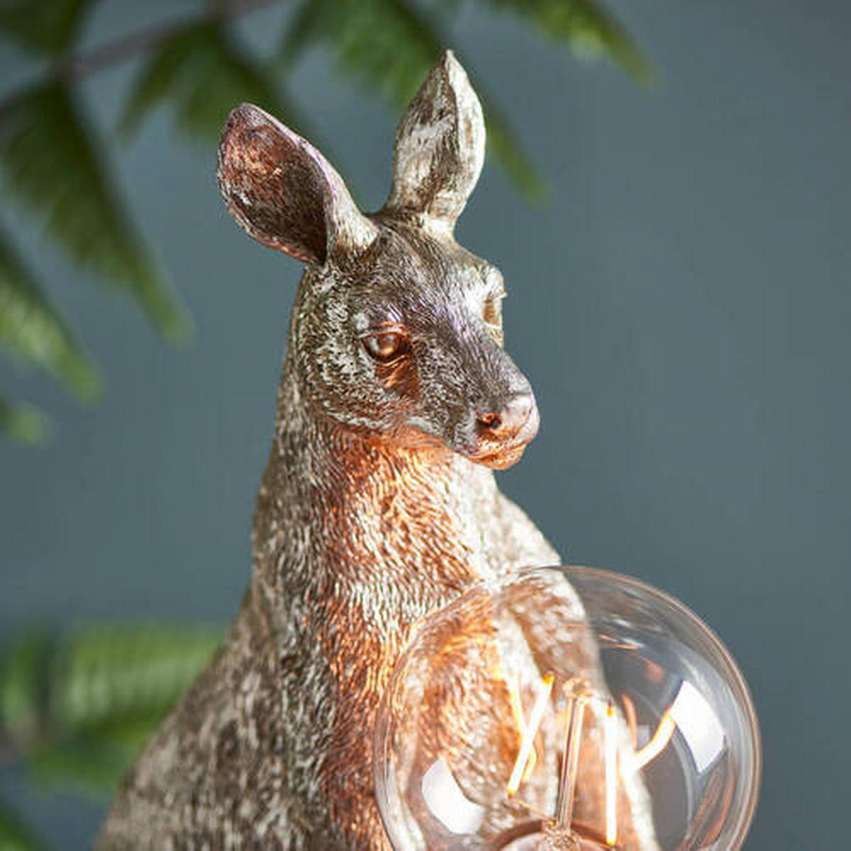TISCHLEUCHTE Endon Ciara Kangaroo 15.5/46,5 cm   - Silberfarben, KONVENTIONELL, Kunststoff/Metall (15.5/46,5cm) - ENDON