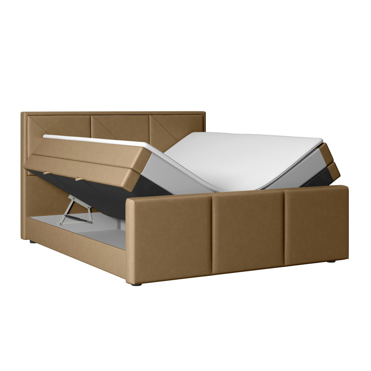 BOXSPRINGBETT 180/200 cm  in Beige  - Beige, Modern, Holz/Kunststoff (180/200cm) - MID.YOU