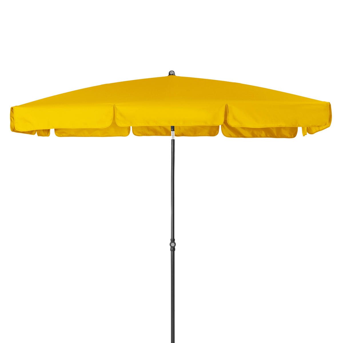 SONNENSCHIRM  225/120 cm  - Anthrazit/Gelb, Basics, Textil/Metall (225/120cm) - Doppler
