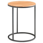 BEISTELLTISCH in Holz, Metall 39/39/51 cm  - Eichefarben/Schwarz, Design, Holz/Metall (39/39/51cm) - Johann Jakob