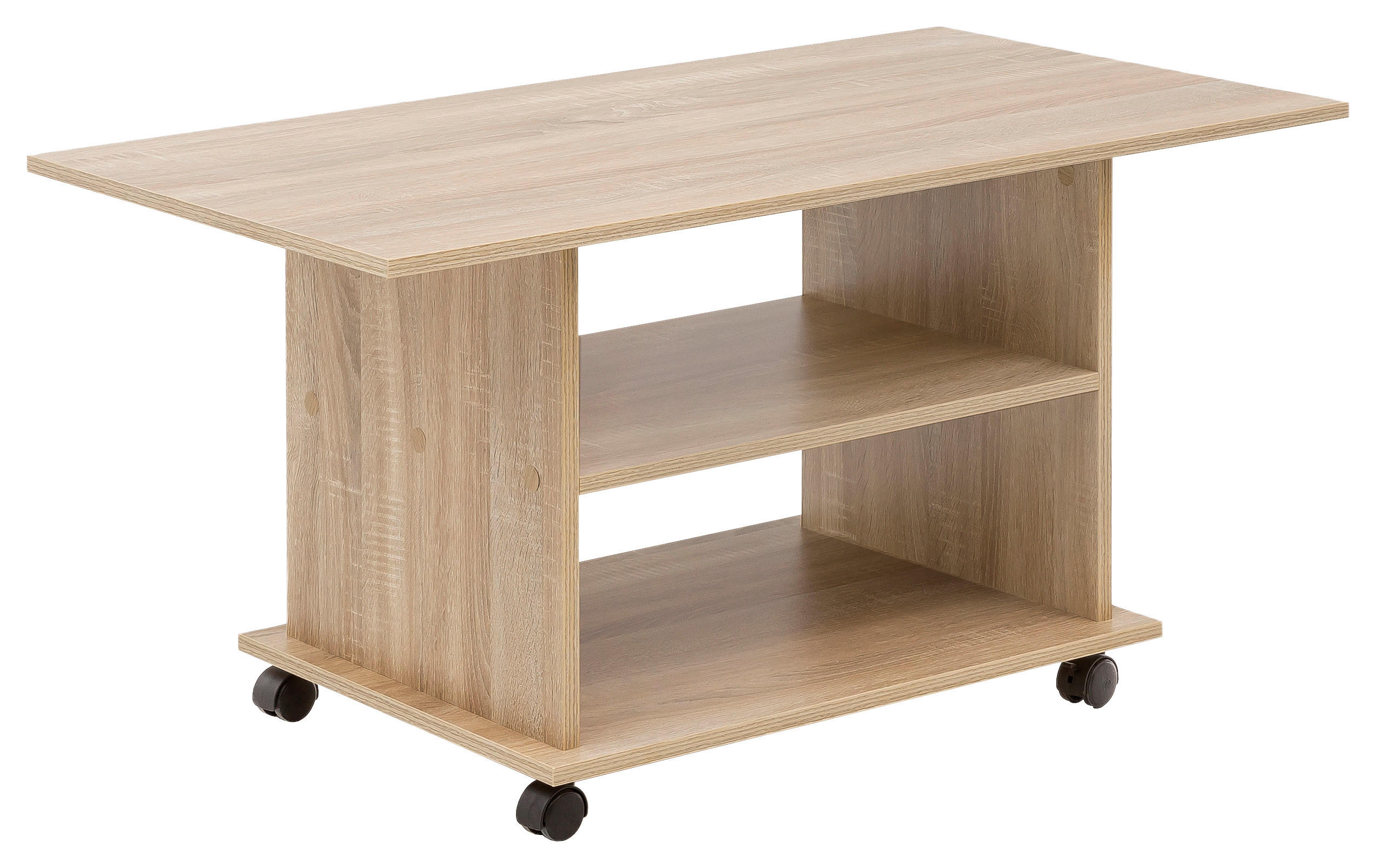 COUCHTISCH 95/54,5/51 cm rechteckig Eichefarben  - Eichefarben, MODERN, Holzwerkstoff/Kunststoff (95/54,5/51cm) - MID.YOU