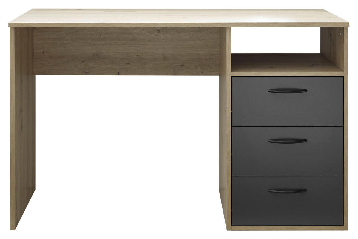 SCHREIBTISCH 120/54/75 cm  in Graphitfarben, Eiche Artisan  - Schwarz/Graphitfarben, KONVENTIONELL, Holzwerkstoff/Kunststoff (120/54/75cm) - Boxxx