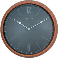 WANDUHR Braun, Grau 30/30/8 cm  - Braun/Grau, Basics, Glas/Holz (30/30/8cm)