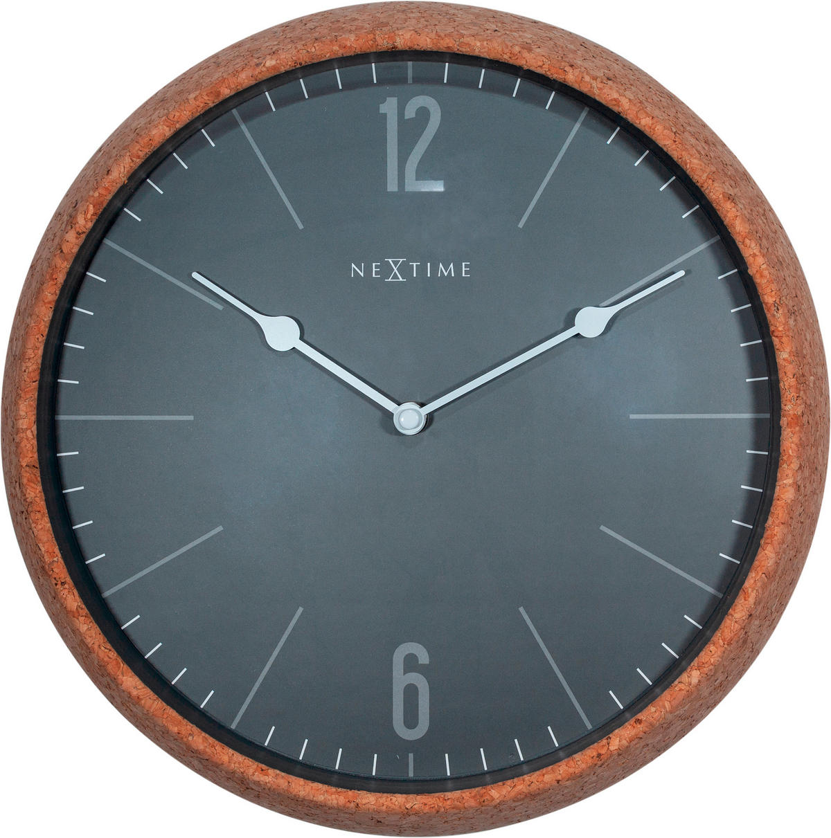 WANDUHR Braun, Grau 30/30/8 cm  - Braun/Grau, Basics, Glas/Holz (30/30/8cm)