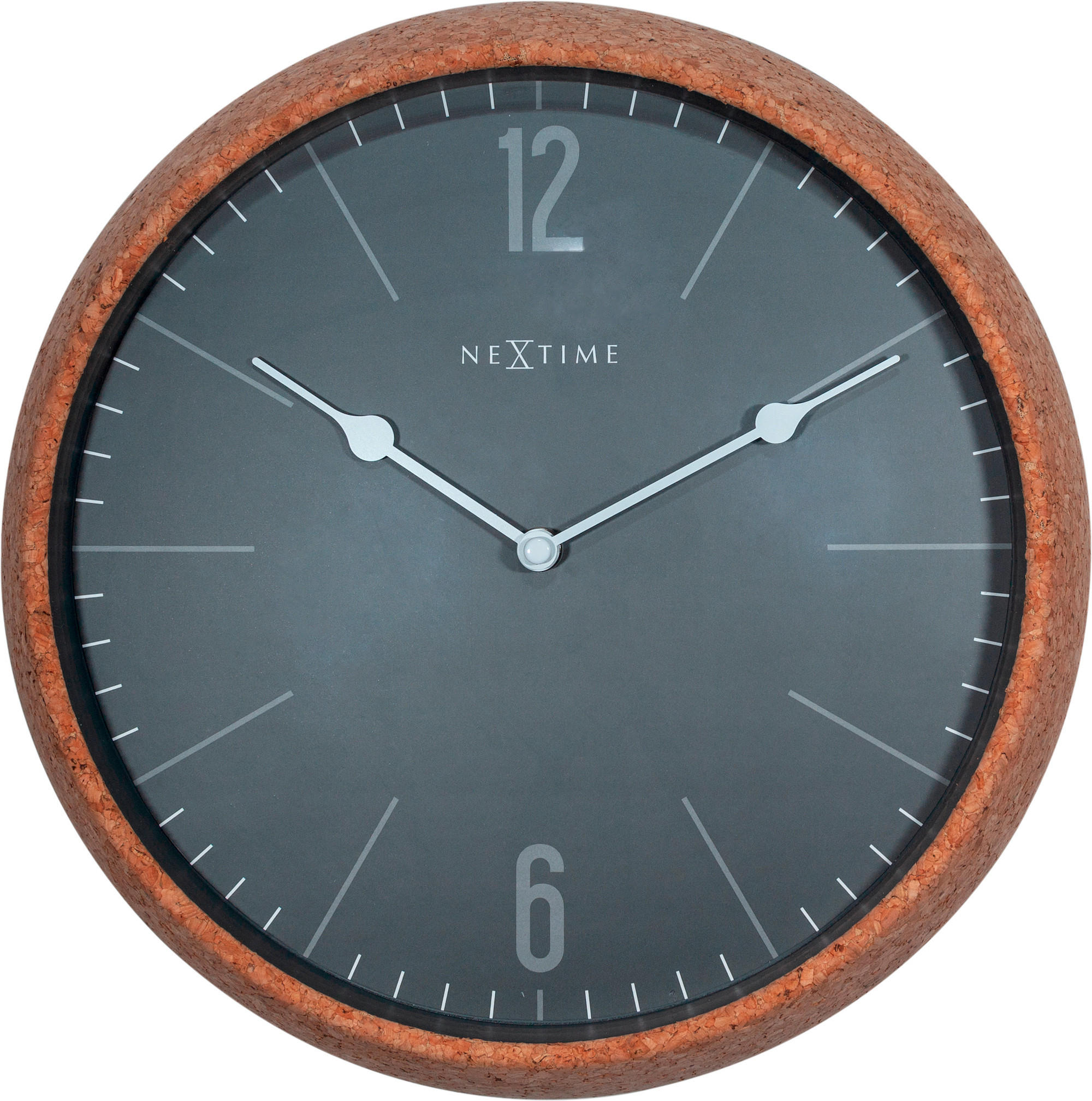 Nextime Wanduhr Braun, Grau 30x30x8 cm