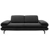 ZWEISITZER-SOFA mit Funktionen Webstoff Dunkelgrau  - Dunkelgrau/Schwarz, Design, Textil/Metall (204 (264)/83 (110)/98cm) - LOOKS by W.Joop
