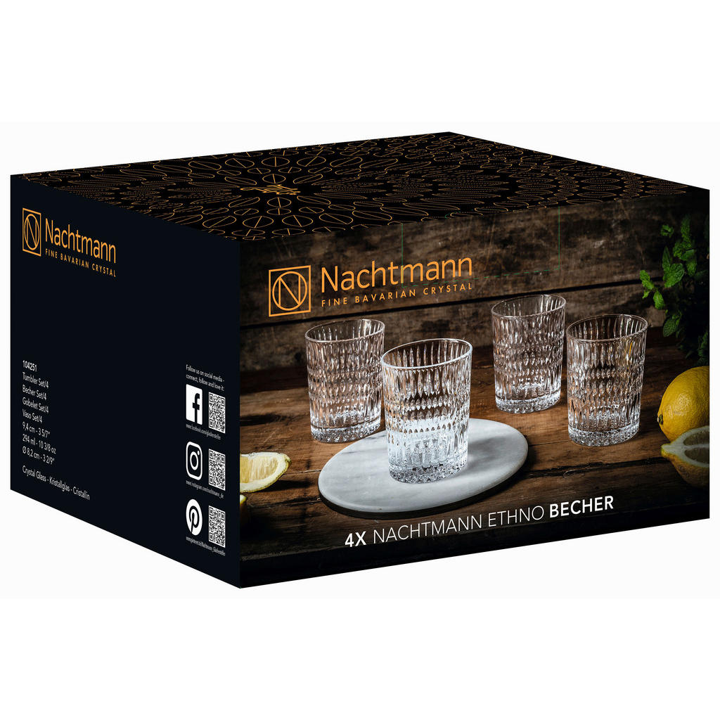Thumbnail - Nachtmann Gläserset Ethno, Transparent, Glas, 4-teilig, Made in Germany, Essen & Trinken, Gläser, Gläser-Sets