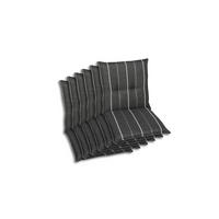 SESSELAUFLAGENSET in Anthrazit Streifen  - Anthrazit, Basics, Textil (50/7/100cm)