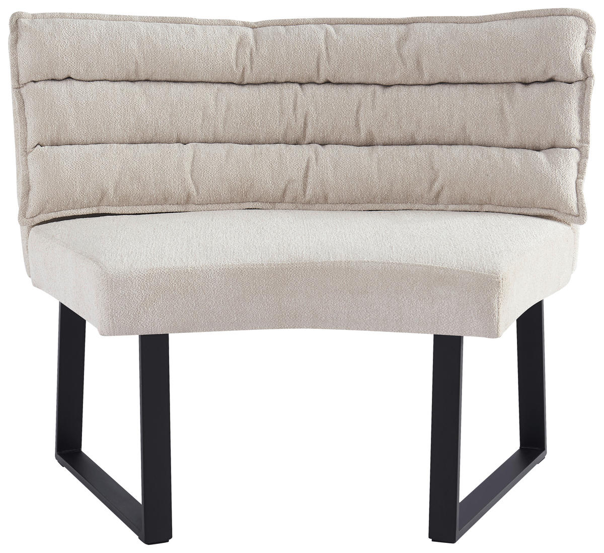 SITZBANK in Metall, Textil Beige  - Beige/Schwarz, MODERN, Textil/Metall (108/82/60cm) - MID.YOU