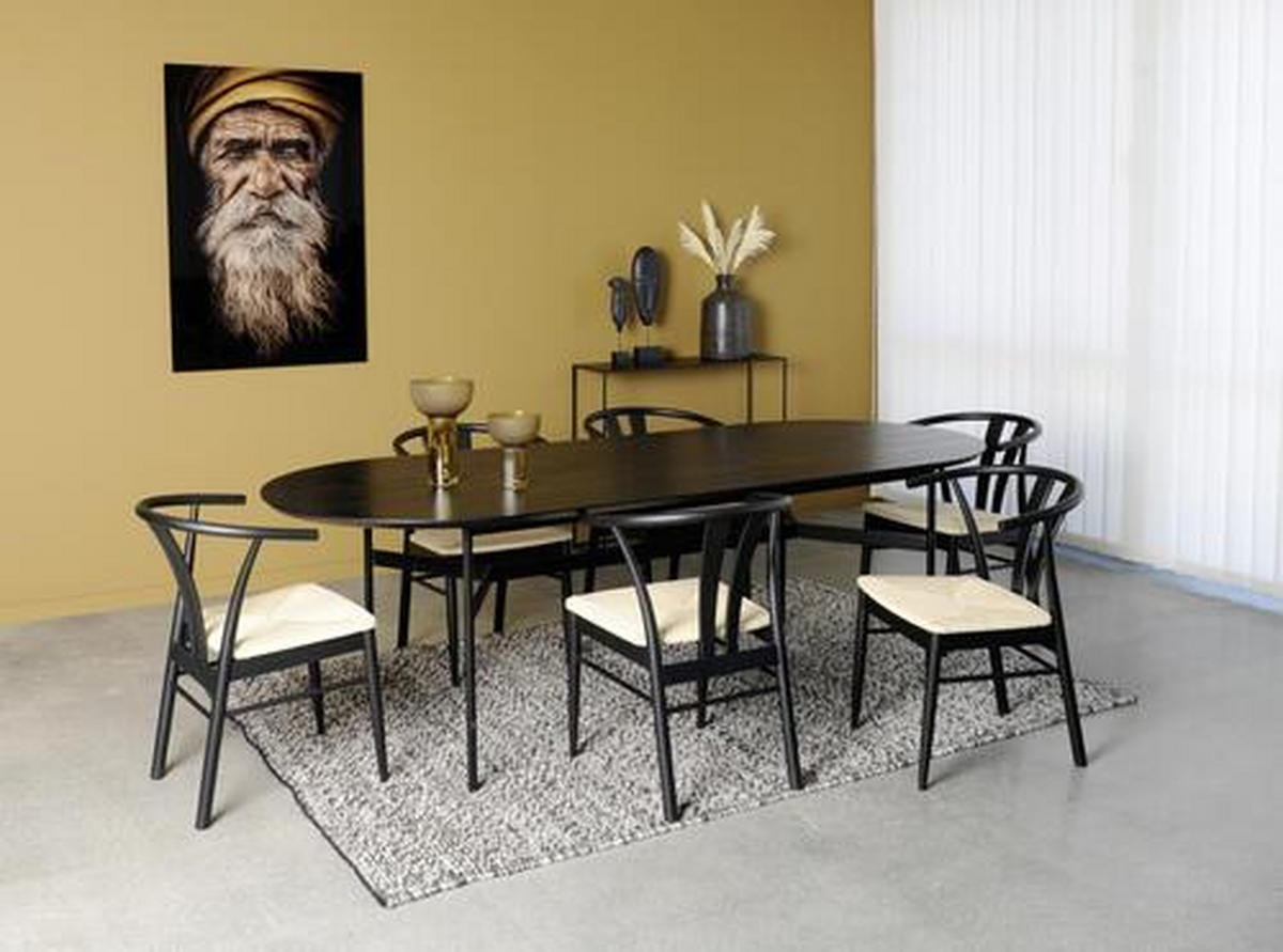 STOL  - svart/naturfärgad, Design, trämaterial/trä (54/83/54cm) - Best Price