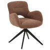 ARMLEHNSTUHL  in Eisen Bouclé  - Rostfarben/Schwarz, LIFESTYLE, Holz/Textil (63/83/61cm) - MID.YOU
